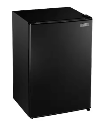 Vissani 2.6 cu. ft. Mini Refrigerator with 3-Glass Shelves and Manual Defrost in Black, ENERGY STAR VS26HSCPB - Open Box