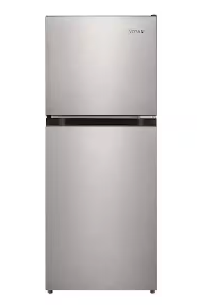 Vissani 4.5 cu. ft. Mini Refrigerator in Stainless Look with Glass Shelves, Top Freezer, and Energy Efficiency MDCM45SS5 - Scratch & Dent (Major)
