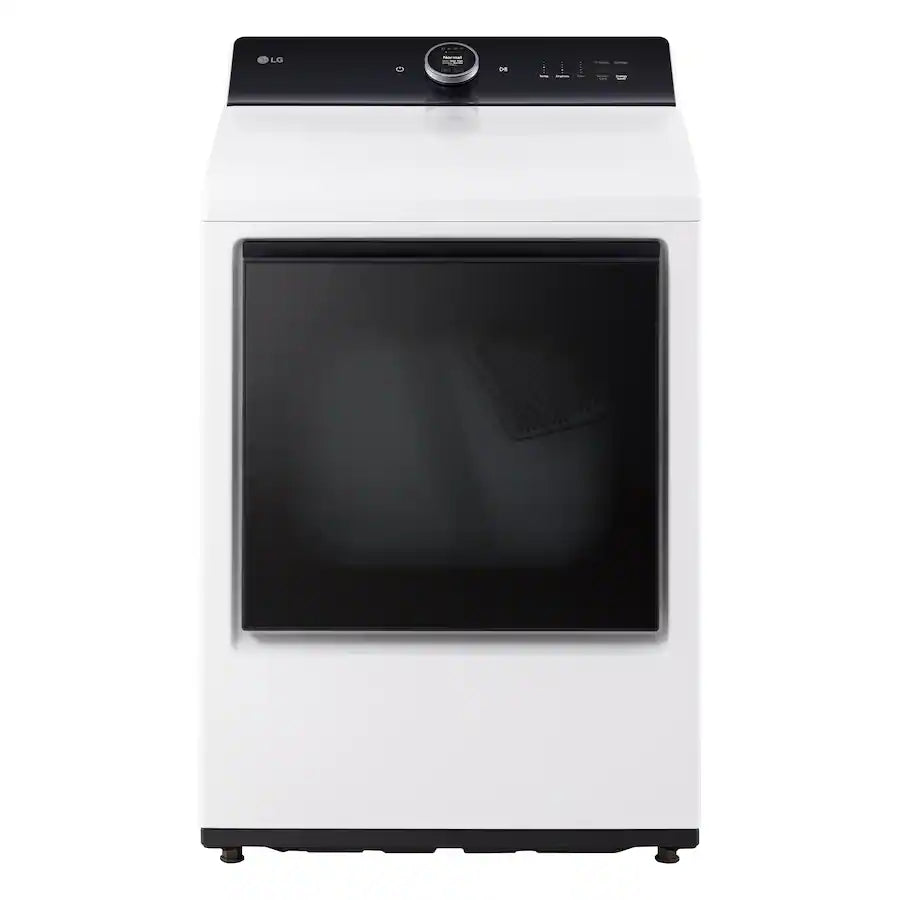 LG 5.5 cu. ft. Mega Capacity Top Load Washer with Impeller in Alpine White WT8400CW - Open Box and LG 7.3 cu. ft. Vented SMART Gas Dryer in White with EasyLoad Door, TurboSteam and Sensor Dry Technology 16269 - DLGX8601WE - Scratch & Dent (Minor)
