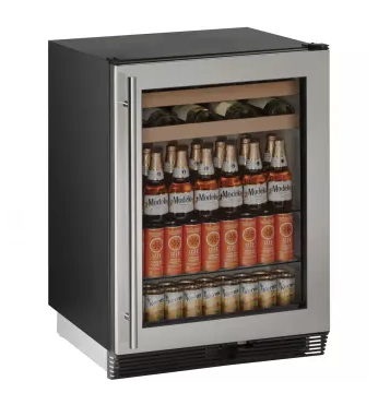 U-Line 1000 Series 16-Bottle Built-In Wine Refrigerator in Stainless Steel U-1024BEVS-00B - Open Box