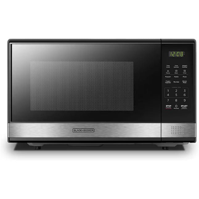 BLACK+DECKER 1.1-cu ft 1000-Watt Countertop Microwave in Black EM031MB11 - New in Box