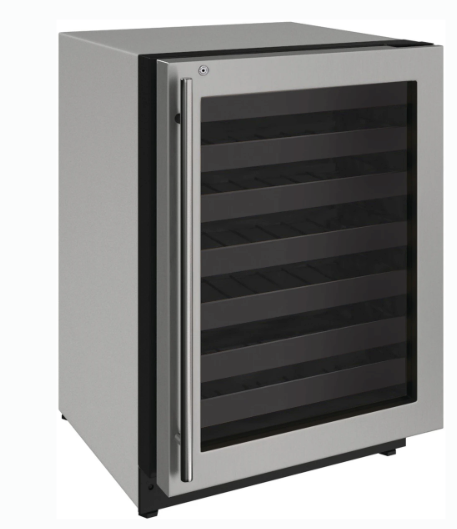 U-Line 24 Inch Built-In Wine Storage with Convection Cooling System, Rubber-Mounted Compressor, Digital Touch Pad Control, Undercounter Fit, 43 Bottle Capacity, 4.7 cu. ft. Capacity U-2224WCS-13A - Scratch & Dent (Minor)