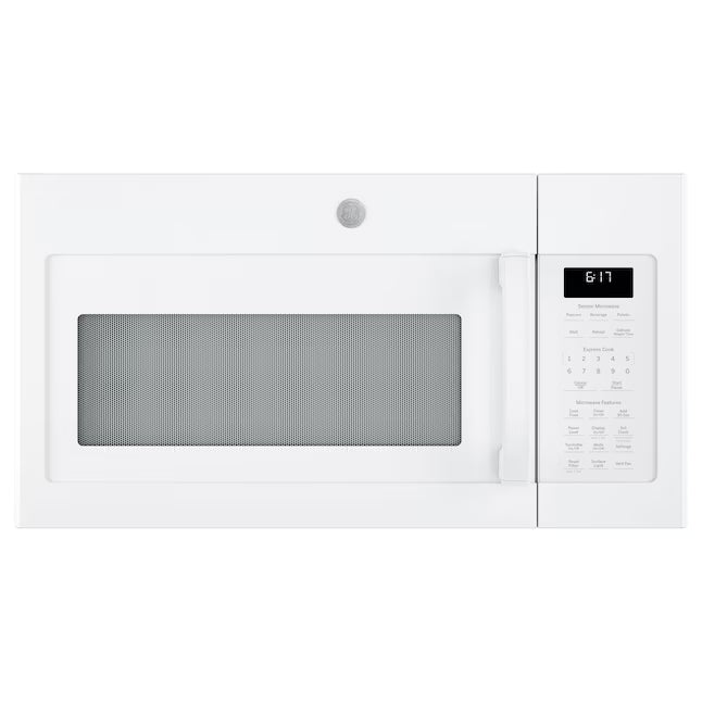 GE 1.7-cu ft Over-the-Range Microwave with Sensor Cooking in White Open Box - JVM6175DKWW