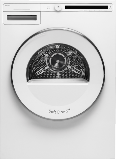 Asko 24 Inch Electric Dryer with 4.1 cu. ft. Capacity, Butterfly™ Drying System, Soft Drum™ Technology, 9 Drying Programs, Anti-Crease Mode, and Delay Start T208V.W - Scratch & Dent (Minor)