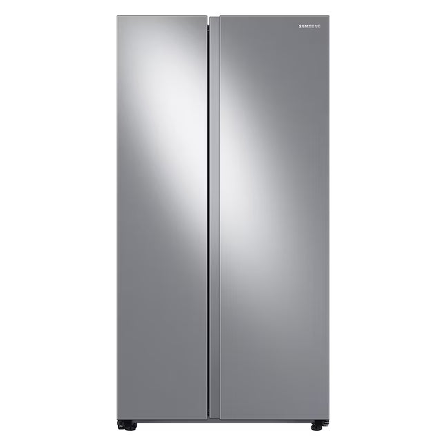 Samsung Bespoke AI 23-cu ft Counter-Depth 36-in Wide Side-by-Side Refrigerator Smart Compatible with Ice Maker with Ice Dispenser in Fingerprint Resistant Stainless Steel RS23A500ASR - Scratch & Dent (Minor)