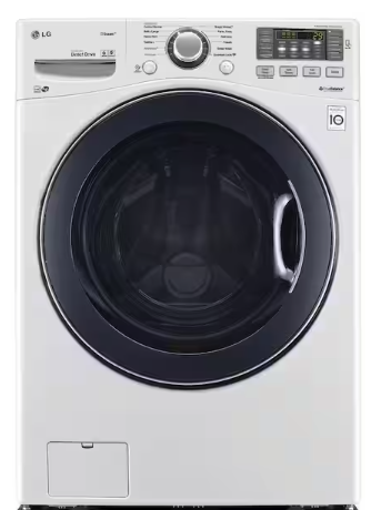 LG TurboWash 4.3 Cu. Ft. 12-Cycle High-Efficiency Steam Front-Loading Washer WM3570HWA - Scratch & Dent (Moderate) and LG 7.4 cu. ft. ENERGY STAR Electric Vented Dryer with Sensor Dry and SmartThinQ Technology 15036 - DLE3400W - Scratch & Dent (Minor)