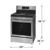 Pictures of Frigidaire Gallery 6 cu. ft. 5 Burner Slide-In Gas Range with Total Convection and Air Fry, Smudge Proof Stainless Steel 20534SD700 - GCRG3060BF - Scratch & Dent (Moderate) - Neu Appliance Outlet - Discount Appliance Outlet in Austin, Tx