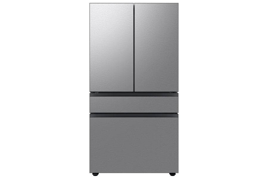 Samsung Bespoke 36 in. 29 cu. ft. Standard Depth 4-Door French Door Refrigerator in Stainless Steel with Beverage Center RF70F29DER - Scratch & Dent (Moderate)