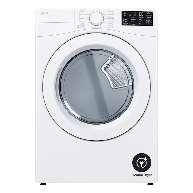 LG 7.4 cu. ft. Vented Stackable Electric Dryer in White with Sensor Dry Technology 22231SD290 - DLE3470W - Scratch & Dent (Minor)