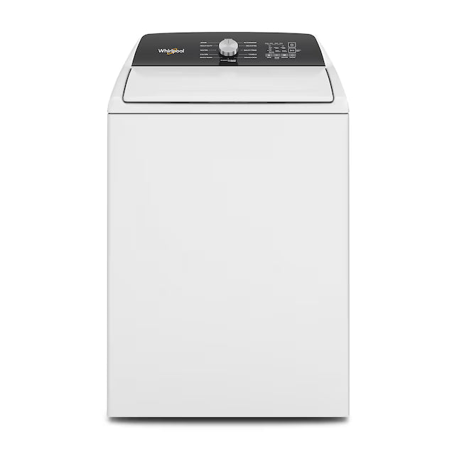 Whirlpool 4.5 Cu. Ft. Top Load Agitator Washer with Built-In Faucet WTW5015LW - Certified Refurbished and Whirlpool Top Load Style Electric Moisture Sensing 7.0 Cu. Ft. Dryer with Steam WED5050LW - Scratch & Dent (Minor)