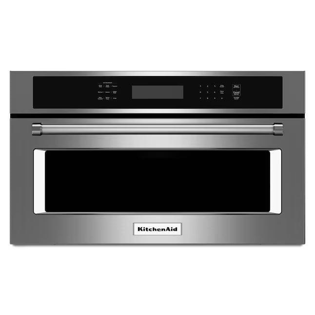 KitchenAid 1.4-cu ft 900 -Watt 29.75-in Built-In Microwave in Stainless Steel KMBP100ESS - Scratch & Dent (Minor)