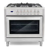 Pictures of Cosmo 36-in Deep Recessed 5-Burner Convection Oven Freestanding Dual Fuel Range in Stainless Steel 22133SD173 - F965 - Scratch & Dent (Minor) - Neu Appliance Outlet - Discount Appliance Outlet in Austin, Tx