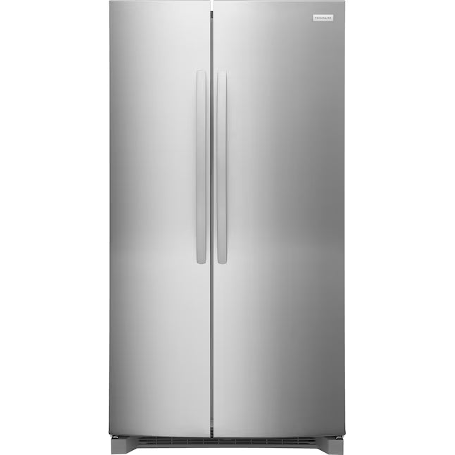 Frigidaire 26.4-cu ft Standard-Depth 36-in Wide Side-by-Side Refrigerator ENERGY STAR Certified in Stainless Steel FRSN2610AF - Scratch & Dent (Moderate)