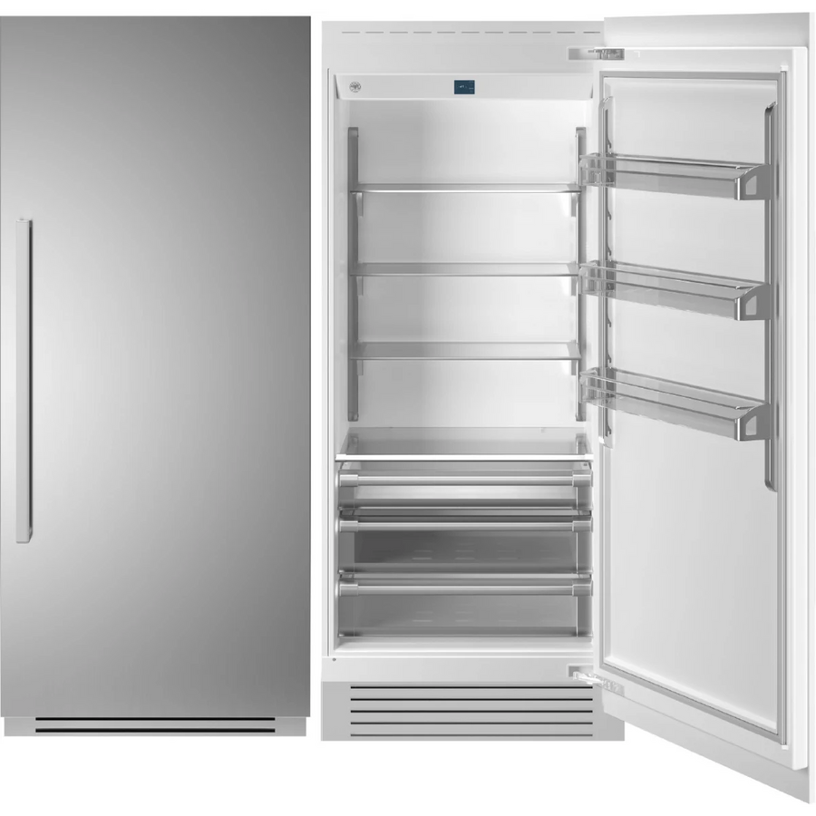 Bertazzoni 36 Inch Built-In All Refrigerator Column with 21.54 cu. ft. Capacity, Sensor-Managed Temperature Zones, and Digital Touch-Controls REF36RCPIXR - Open Box