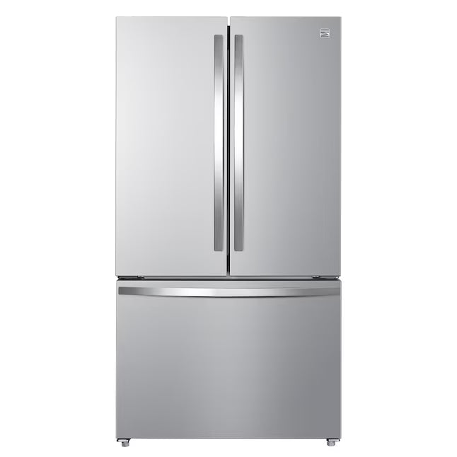 Kenmore Counter-Depth 20.3-cu ft 36-in Wide French Door Refrigerator with Ice Maker ENERGY STAR Certified in Stainless Steel 897.75515320 - Scratch & Dent (Moderate)