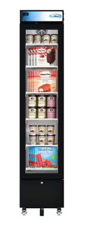 Koolmore 17 in. 6.5 cu. ft. Manual Defrost Slim Commercial Merchandiser Upright Freezer in Black 25139SD820 - KM-MDF-17S - Scratch & Dent (Moderate)