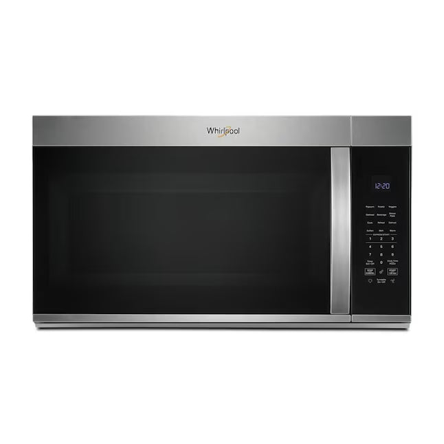 Whirlpool 1.9-cu ft Over-the-Range Microwave with Sensor Cooking in Stainless Steel WMMS3330RZ - Open Box