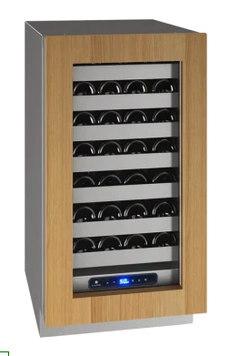 U-Line 18 Inch Full Depth Wine Storage with 35 Bottle Capacity - 3.7 cu. ft, Convection Cooling, Digital Touch Pad, and LED Lighting UHWC518IG01A - Scratch & Dent (Moderate)