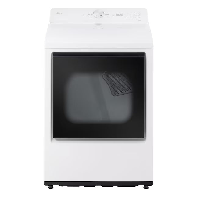 LG 5.0 cu.ft. SMART Top Load Washer in Alpine White with TurboWash WT8200CW - Scratch & Dent (Minor) and LG 7.3 cu. ft. Ultra Large Capacity Rear Control Electric Dryer with AI Sensing and ThinQ® Smart Features DLE8200W - Scratch & Dent (Moderate)