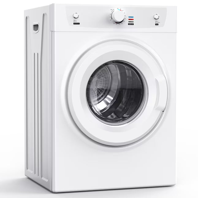 SIMZLIFE 3.5 cu. ft. vented Front Load Stackable Electric Compact Dryer in White with Multiple Drying Modes, Exhaust Hose CD-14 - Open Box
