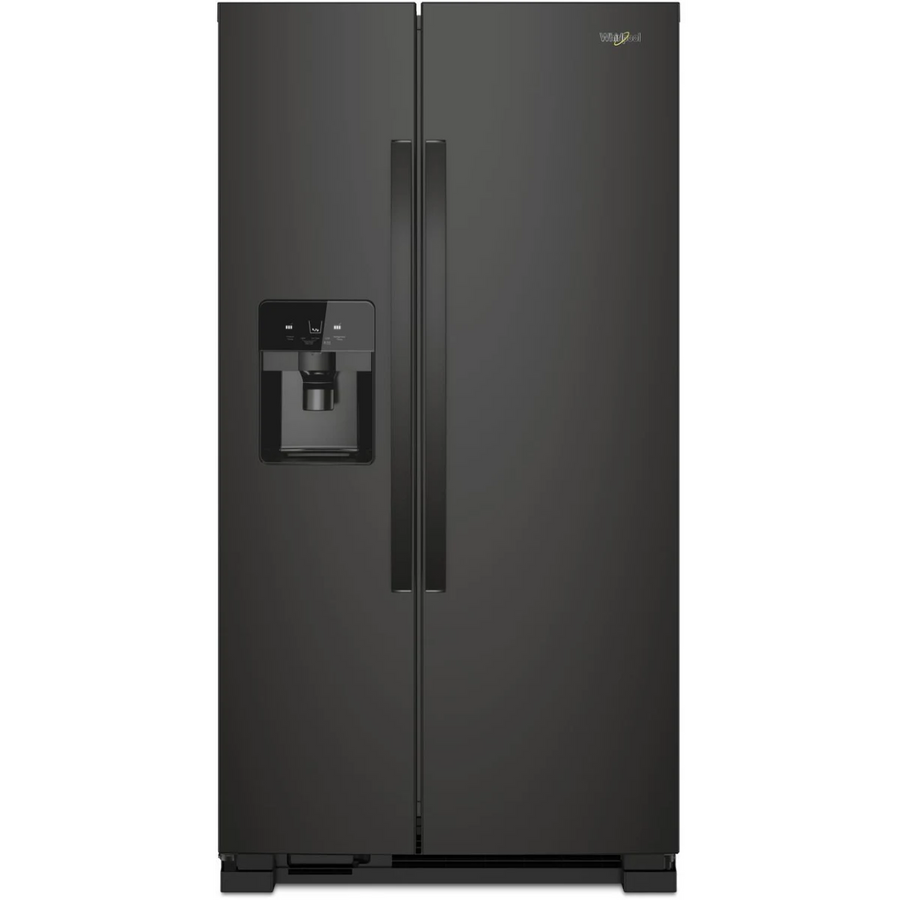 Whirlpool 21.4 cu. ft. Side by Side Refrigerator in Black WRS321SDHB -Scratch & Dent (Major)