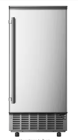SIMZLIFE 15 in. 80 lb./24H Full Size Cubes Undercounter/Built-in Commercial Ice Maker in Stainless Steel, Gravity Drainage IM-08S - Scratch & Dent (Minor)