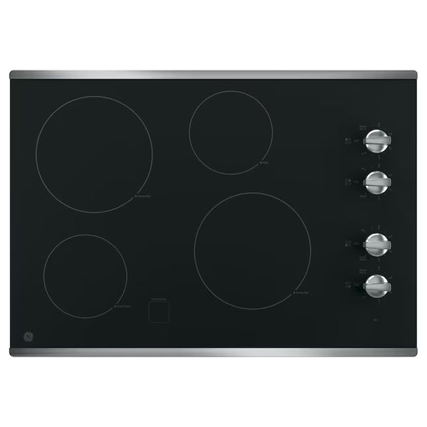 GE® 30" Built-In Knob Control Electric Cooktop GE9899 - JP3030SWSS  - New In Box