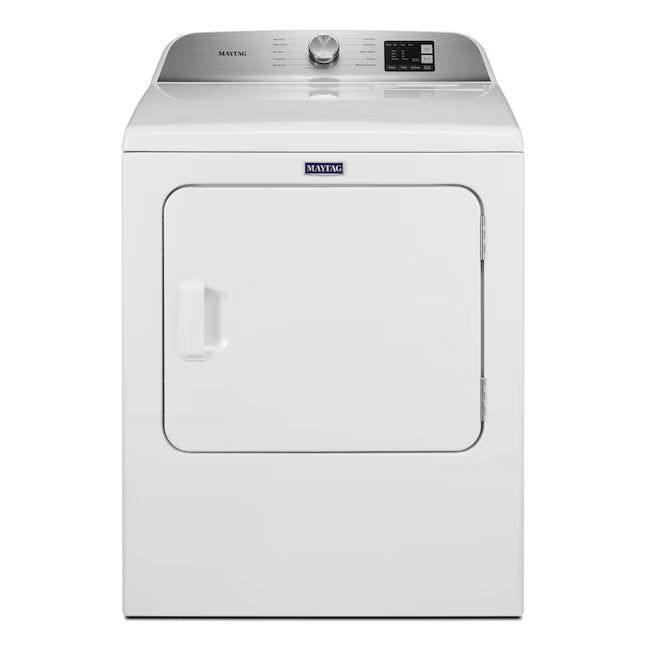 Maytag Top Load 4.8 cu ft Washer with Deep Fill and Slow-Close Glass Lid MVW6200KW - Scratch & Dent (Minor) and Maytag 7.0 cu ft Electric Dryer with Moisture Sensing and Quick Dry Cycle 16190 - MED6200KW - Scratch & Dent (Moderate)