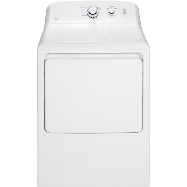 GE White Top Load 4.0 Cu. Ft. Capacity Washer with Stainless Steel Wash Basket GTW325ASWWW - Scratch & Dent (Moderate) and GE 7.2 cu. ft. Capacity Aluminized Alloy Drum Electric Dryer 16292 - GTD33EASKWW - Certified Refurbished