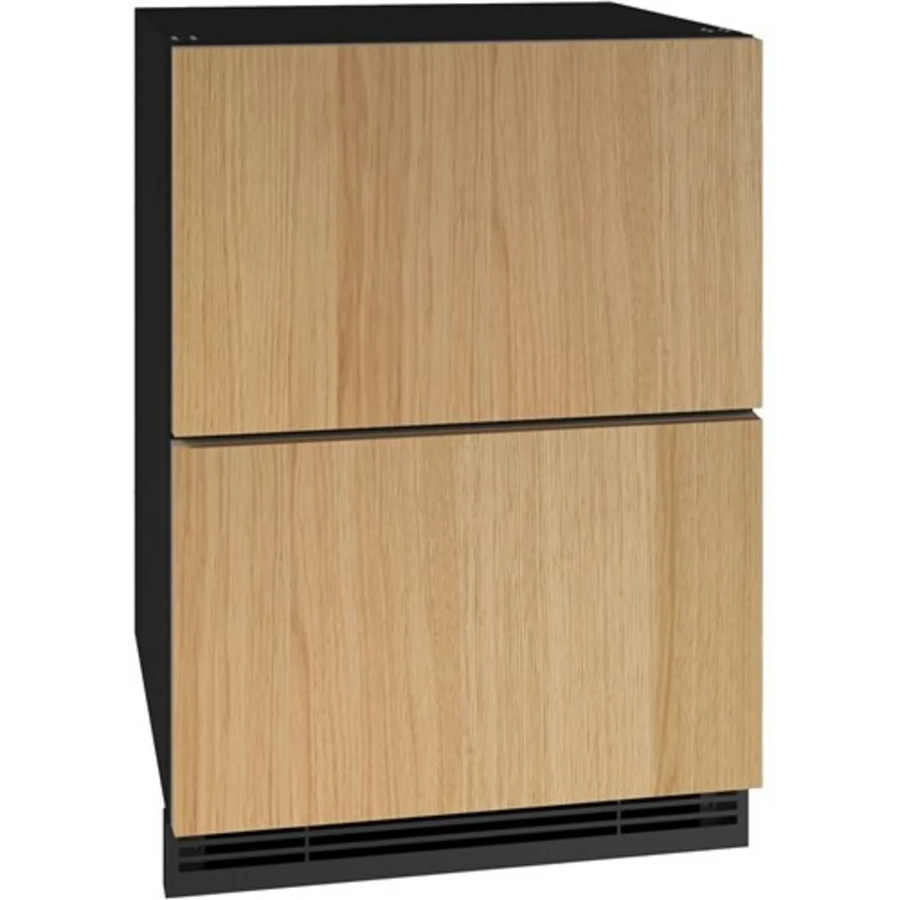 U-Line 24" Refrigerator Drawers with 5.2 Cu. Ft. Capacity, Full-Extension Drawers, Digital Touch Pad Control, LED Lighting, Convection Cooling, and ENERGY STAR UHDR124-IS61A - Open Box