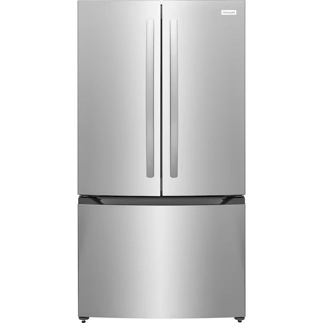 Frigidaire Counter-Depth 19.9-cu ft 35-in Wide French Door Refrigerator with Ice Maker ENERGY STAR Certified in Stainless Steel FRFG201LAV - Scratch & Dent (Minor)