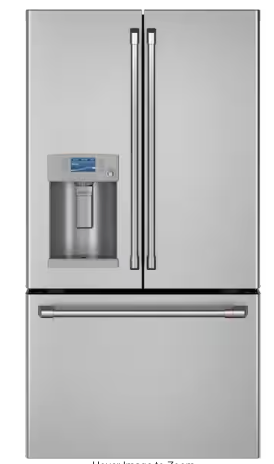 Cafe 22.2 cu. ft. Smart French Door Refrigerator with Hot Water Dispenser in Stainless Steel, Counter Depth and ENERGY STAR CYE22TP2MS1 - Scratch & Dent (Moderate)