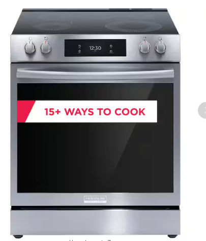 Frigidaire Gallery 30 in. 6.2 cu.ft. 5 Element Slide-In Electric Range w/ Total Convection & Air Fry, SmudgeProof Stainless - Open Box