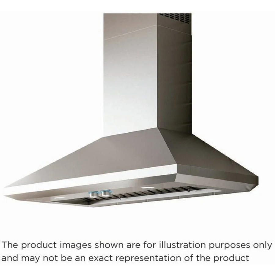 Elica Wall Mount Range Hood with 4-Speed, Fully Retractable Rotating Knobs, and LED Lighting ELN148SS - Open Box