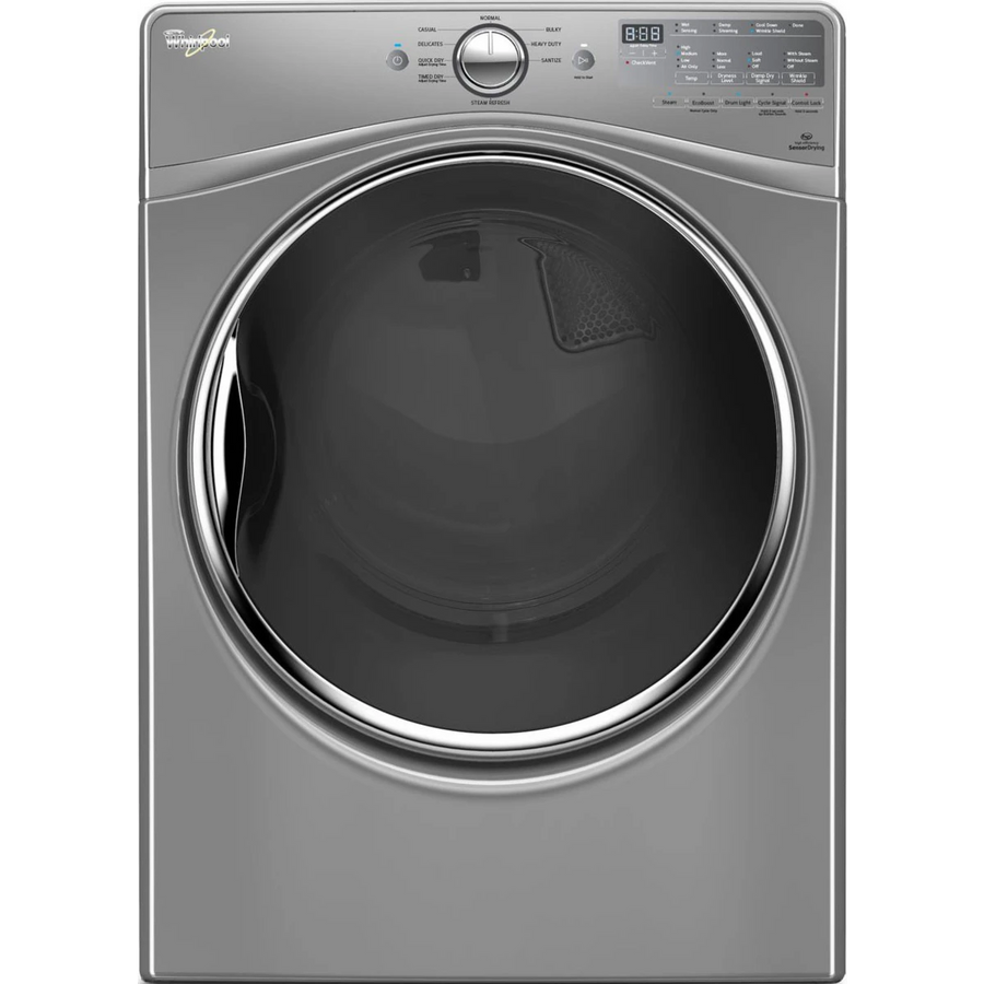 Whirlpool 4.5 cu. ft. Smart Front Load ENERGY STAR® Washer with FreshFlow™ Vent System WFW5720RR - Scratch & Dent (Minor) and Whirlpool 7.4 cu. ft. 240-Volt Stackable Electric Vented Dryer with Steam Refresh WED90HEFC - Certified Refurbished