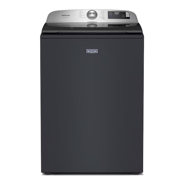 Maytag 5.2 cu. ft. Pet Pro Top Load Washer in Midnight Steel with Agitator, Extra Power and Sanitize Cycle with Oxi MTW7205RF - Open Box