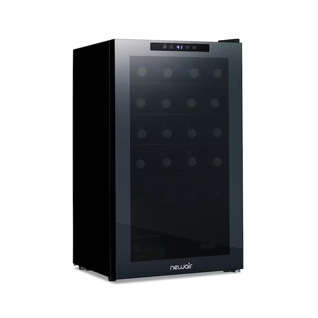NewAir 61.5-in W 33-Bottles Mirrored Black Dual Zone Cooling Freestanding Indoor Wine Cooler NWC033BKD0 - Open Box