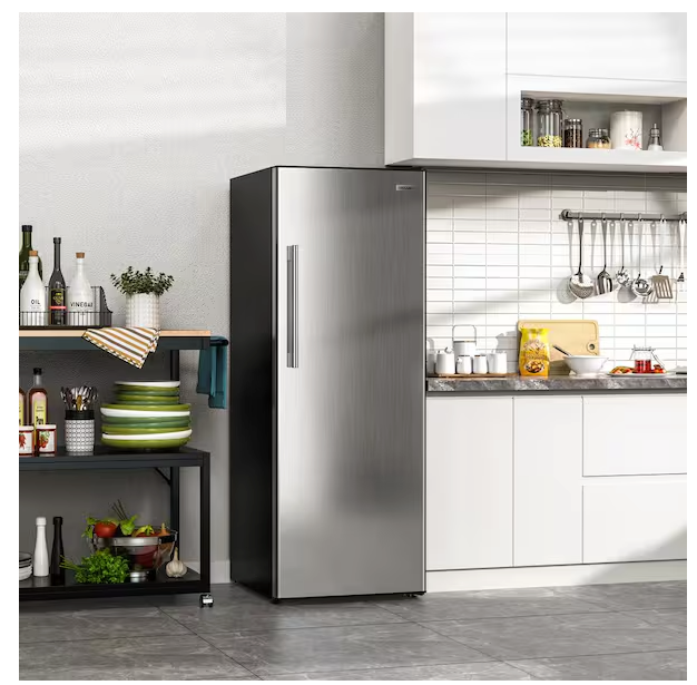 Vissani 24 in. 11 cu. ft. Convertible Auto Defrost Garage Ready Upright Freezer/Refrigerator in Stainless Steel, Energy Star 251310SD889 - VSF11US2A16 - Scratch & Dent (Moderate)