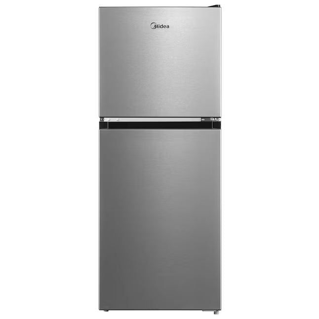 Midea 4.5-cu ft Mini Fridge with Freezer ENERGY STAR in Stainless Steel MRM45D5BST - Scratch & Dent (Minor)