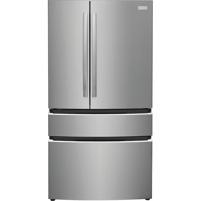Frigidaire Gallery Standard-Depth 27.2-cu ft 36-in Wide French Door Refrigerator with Ice Maker ENERGY STAR Certified in Fingerprint Resistant Stainless Steel GRMN2872AF - Scratch & Dent (Minor)