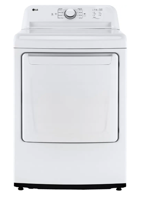 LG 7.3 Cu. Ft. Electric Rear Control Ultra Large Capacity Dryer in White with Sensor Dry 22121518 - DLE6100W - Open Box