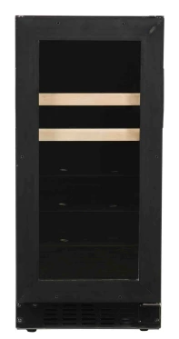 Azure 15 Inch Beverage Center with 3 cu. ft. Capacity, Glass Shelving, Wine Racks, Field Reversible Door, Digital Display Controls, Auto Defrost, and Blue LED Lighting A115BEV-O - Open Box
