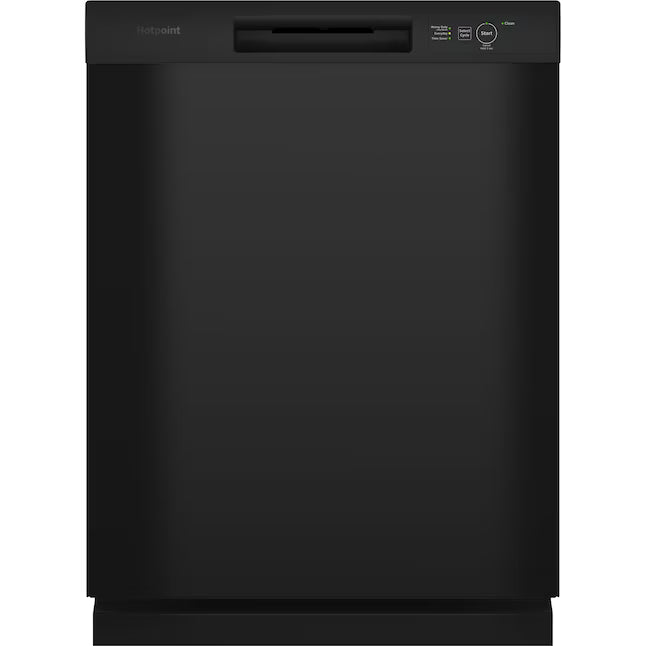 Hotpoint 24-in Front Control Built-in Dishwasher, 60-Decibel in Black HDF330PGRBB - Scratch & Dent (Moderate)