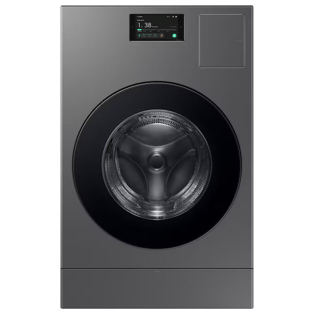 Samsung Dark Steel Bespoke 5.3 cu. ft. Ultra Capacity All-In-One Washer Dryer Combo with Super Speed and Ventless Heat Pump 22142792 - WD53DBA900HZ - Scratch & Dent (Moderate)