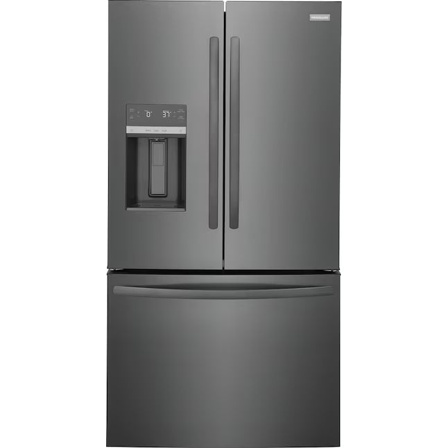 Frigidaire 28 Cu. Ft. Standard-Depth French Door Refrigerator in Black Stainless Steel FRFS2823AD - Scratch & Dent (Moderate)