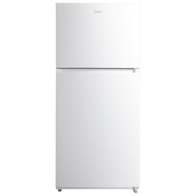 Midea Fingerprint Resistant 20.5-cu ft Top-Freezer Refrigerator (White) Garage Ready ENERGY STAR Certified MRT21D3BWW - Open Box