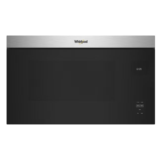Whirlpool 30 in. 1.1 cu. ft. Over-the-Range Microwave in Fingerprint Resistant Stainless Steel with Turntable Free Design WMM5930PZ - Open Box