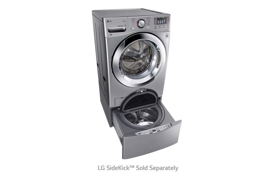 LG 4.5 cu. ft. Ultra Large Capacity Front Load Washer with Steam Technology in White 05121CR83 - WM3670HVA - Scratch & Dent (Moderate)