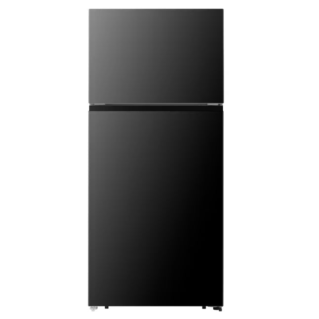 Hisense 18.0-cu ft Standard-Depth 30.0-in Wide Top-Freezer Refrigerator in Black HRT180N6ABD - Open Box