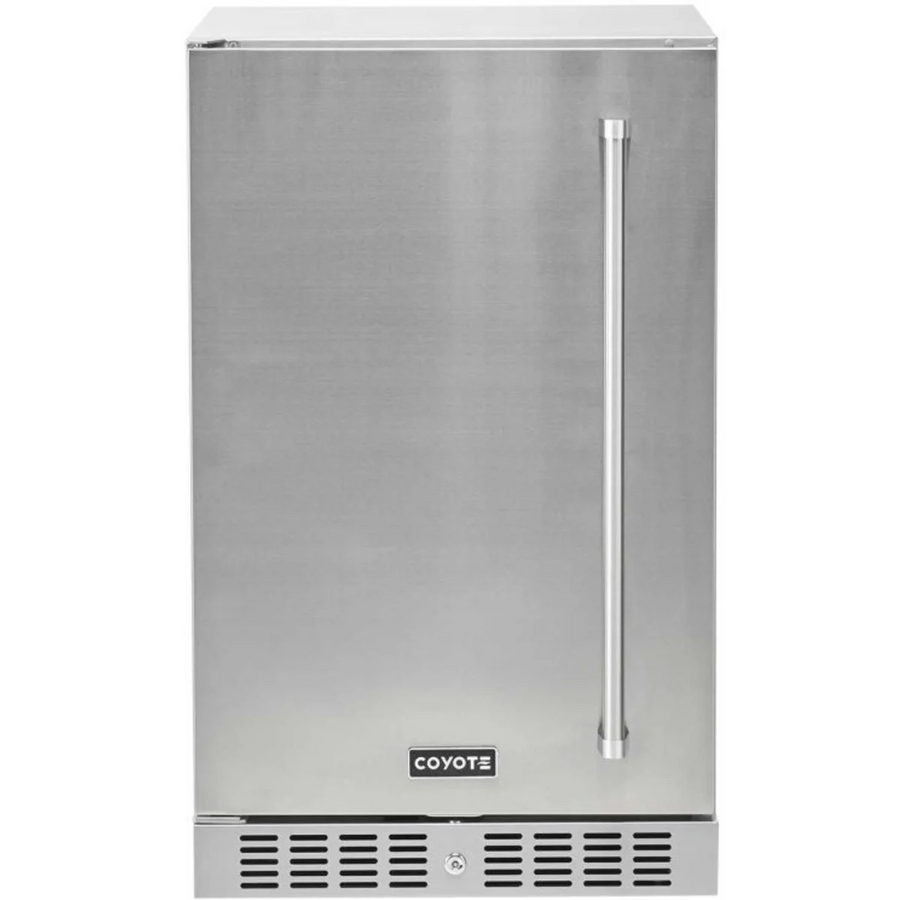 Coyote Outdoor Living 21" 4.1 Cu. Ft. Built-in Compact Refrigerator Left Hinge in Stainless Steel C121R-S-L - Scratch & Dent (Minor)